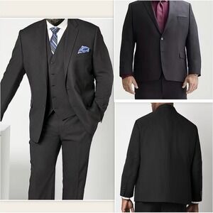 Shaquille O'Neal XLG Mens Stretch Fabric Classic Fit Big & Tall Suit Jacket 54S